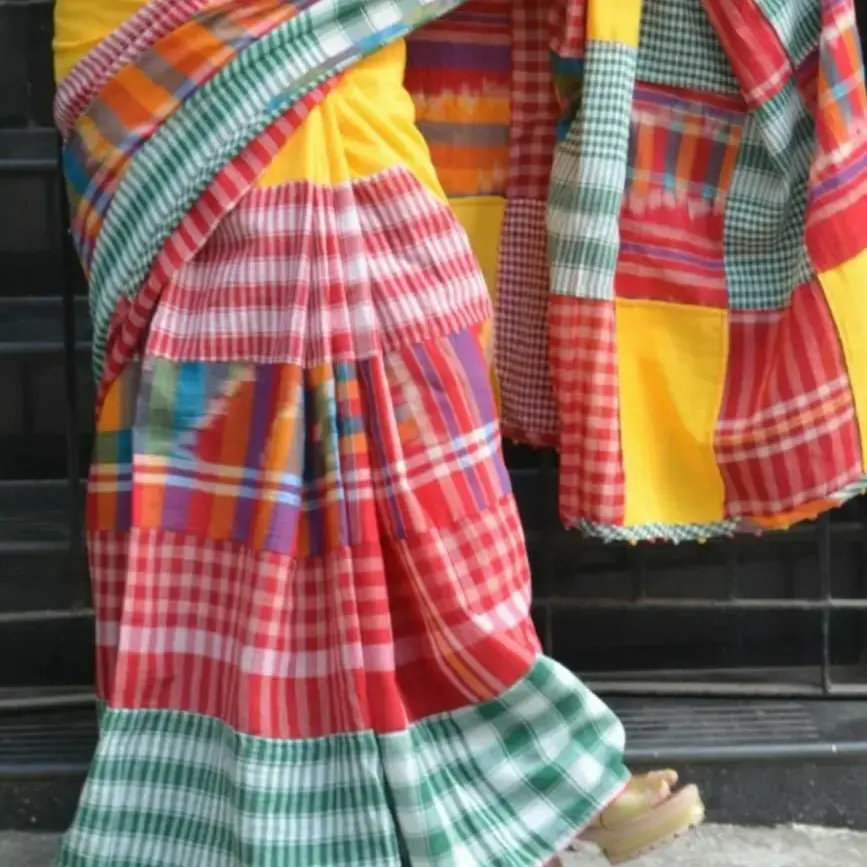Designer Multi Colored Cotton Saree