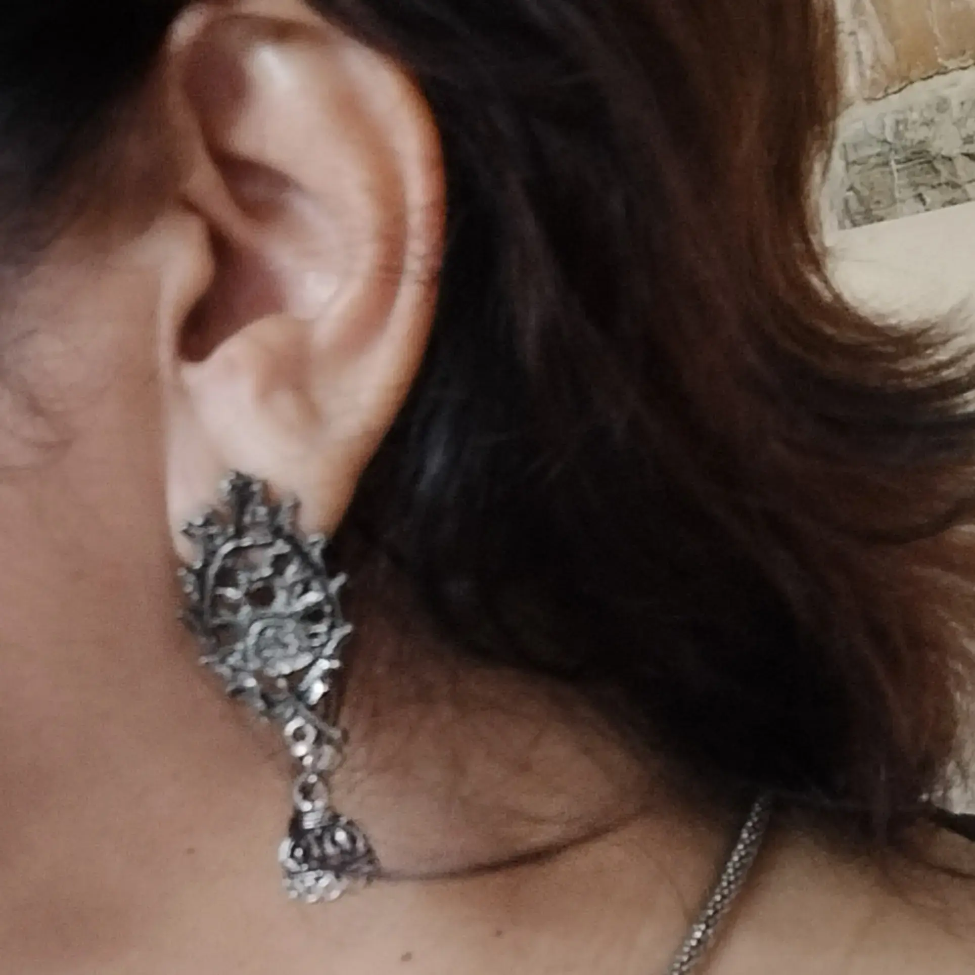 Oxidised Long Chain Necklace Set