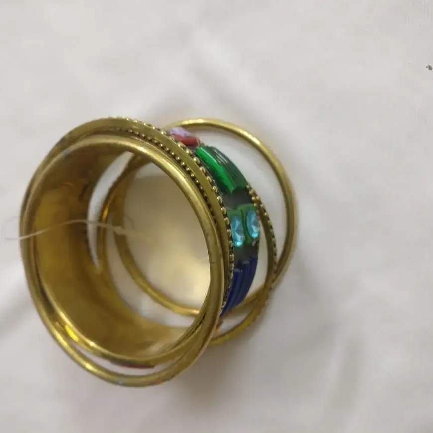 Multicolored Tribal Beads Necklace Set With Multicolored Bangle