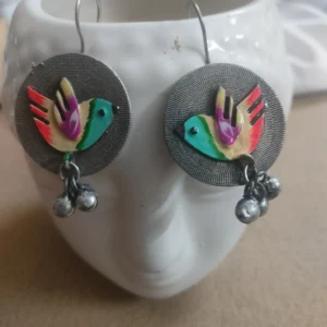 Designer Black Metal Earrings