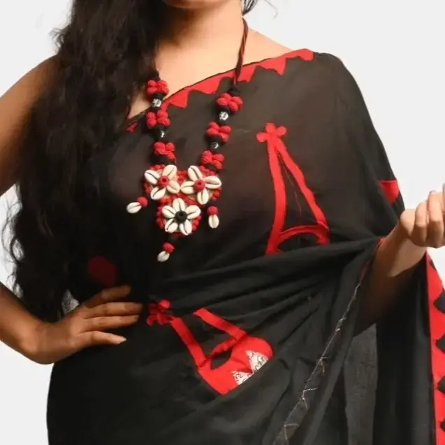 Ethnic Jute & Shell Multicolored Jwellery Set