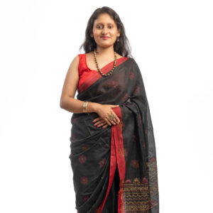 Hand Stitched Designer Saree With BP