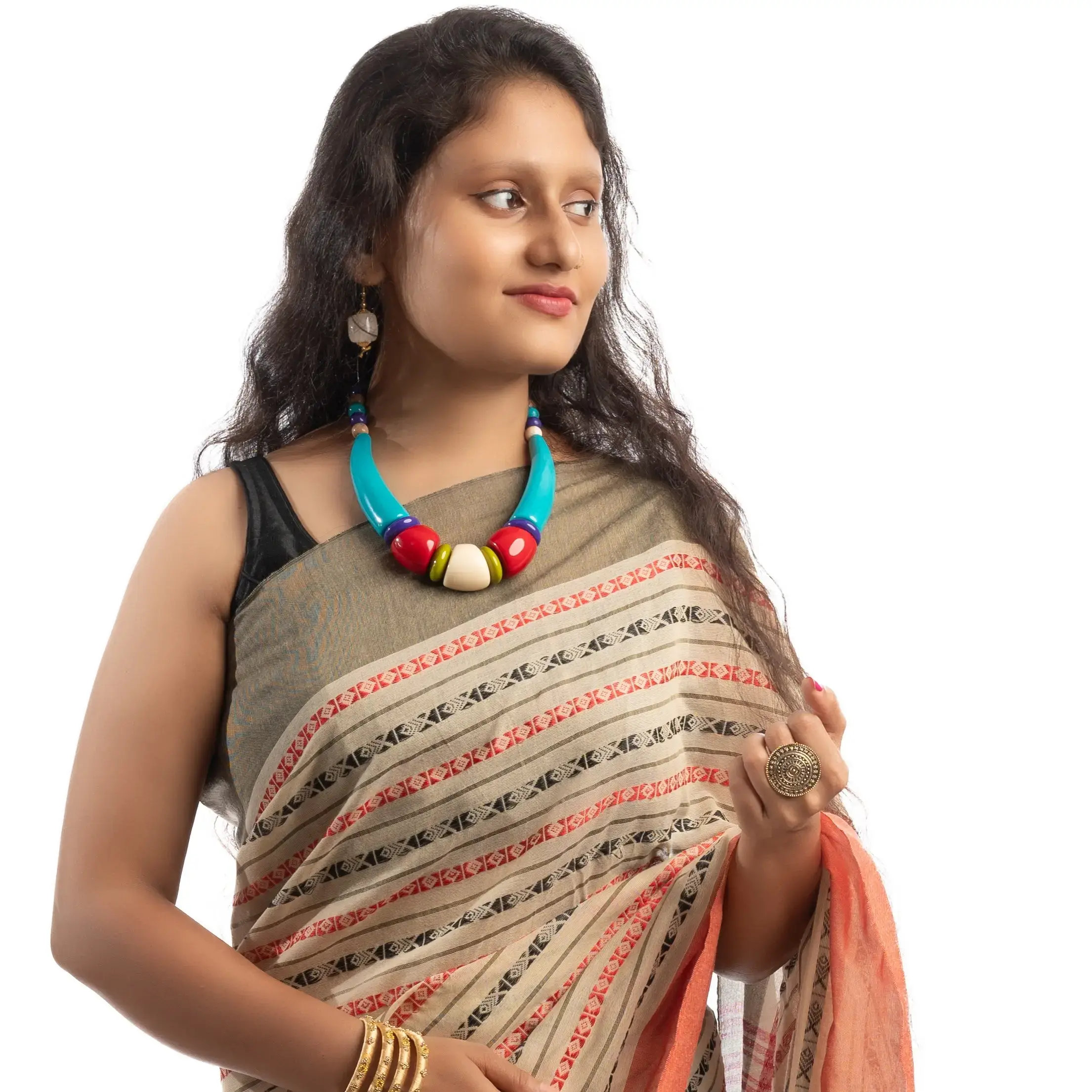 Handwoven Designer Cotton Saree With Blouse Piece