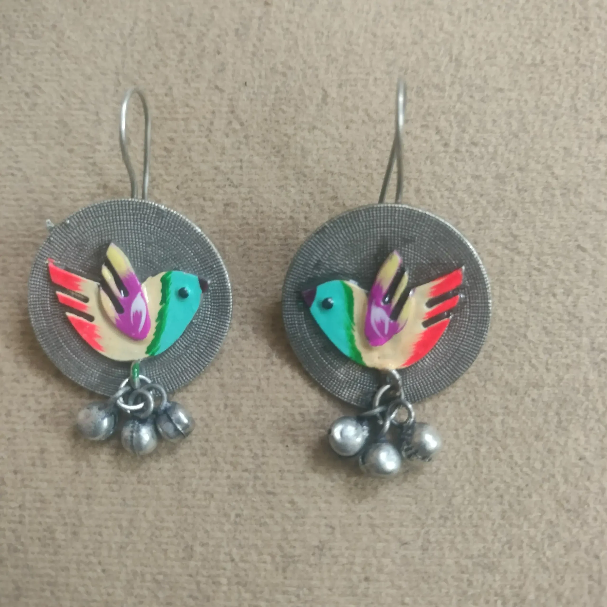 Designer Black Metal Earrings