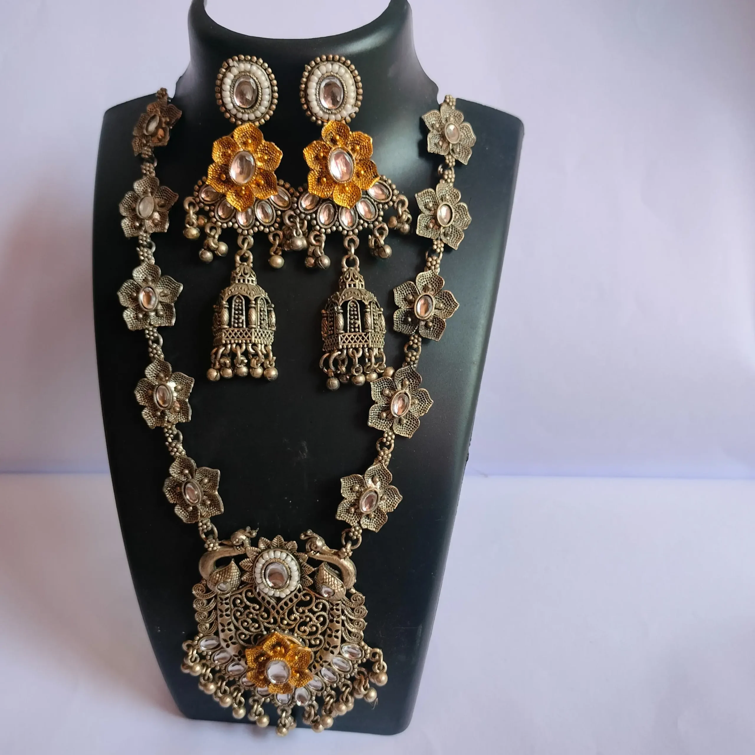 Golden Oxidized Contemporary Jwellery Set