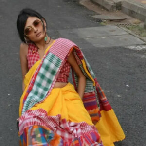 Designer Multi Colored Cotton Saree