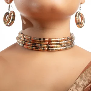 Antique Choker With Earrings & Bracelet