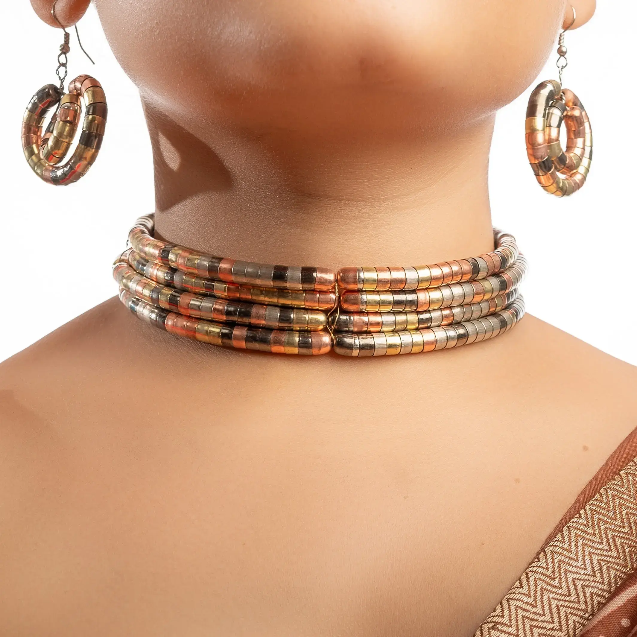 Antique Choker With Earrings & Bracelet