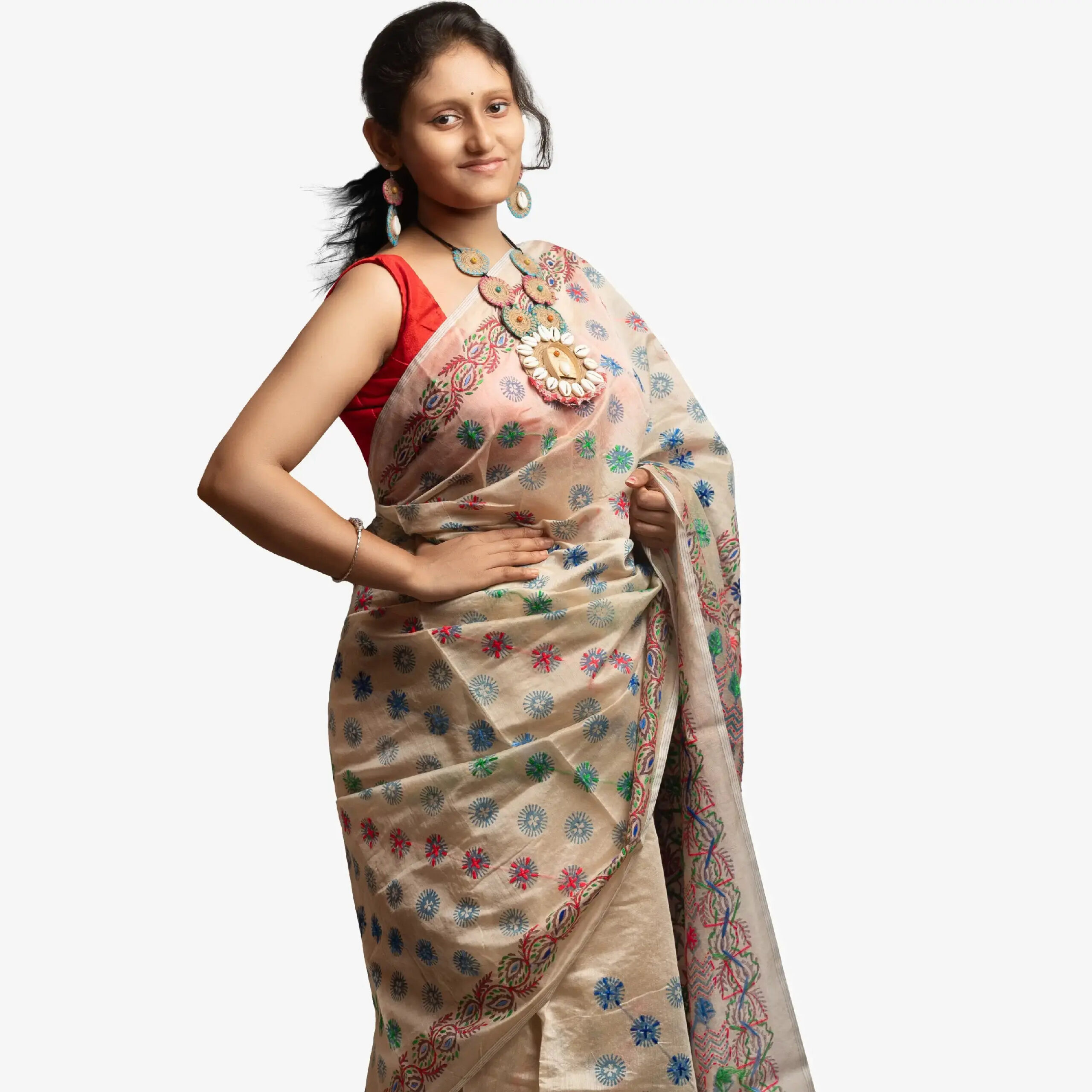 Hand Work Cotton Saree