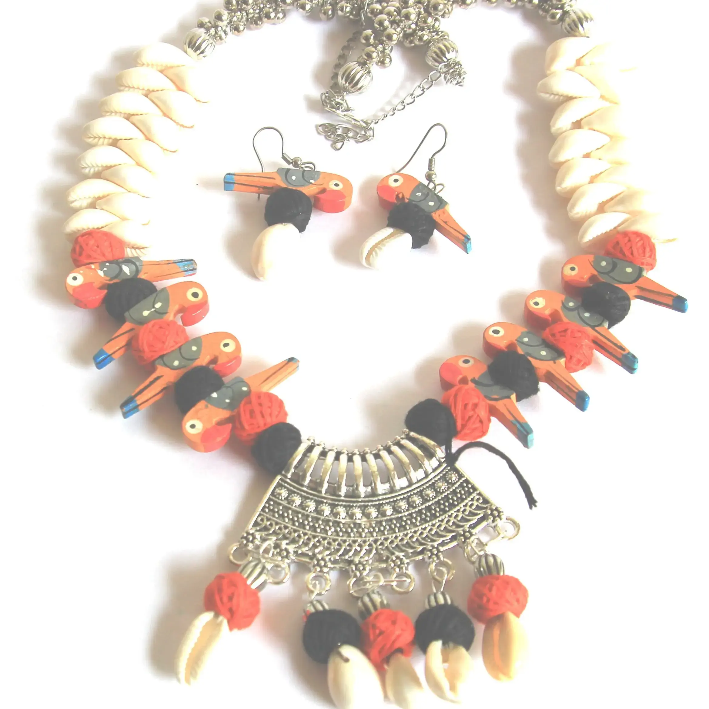 Wooden Multicolored Ethnic Jwellery Set
