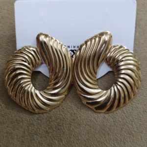 Golden designer Pasha earrings
