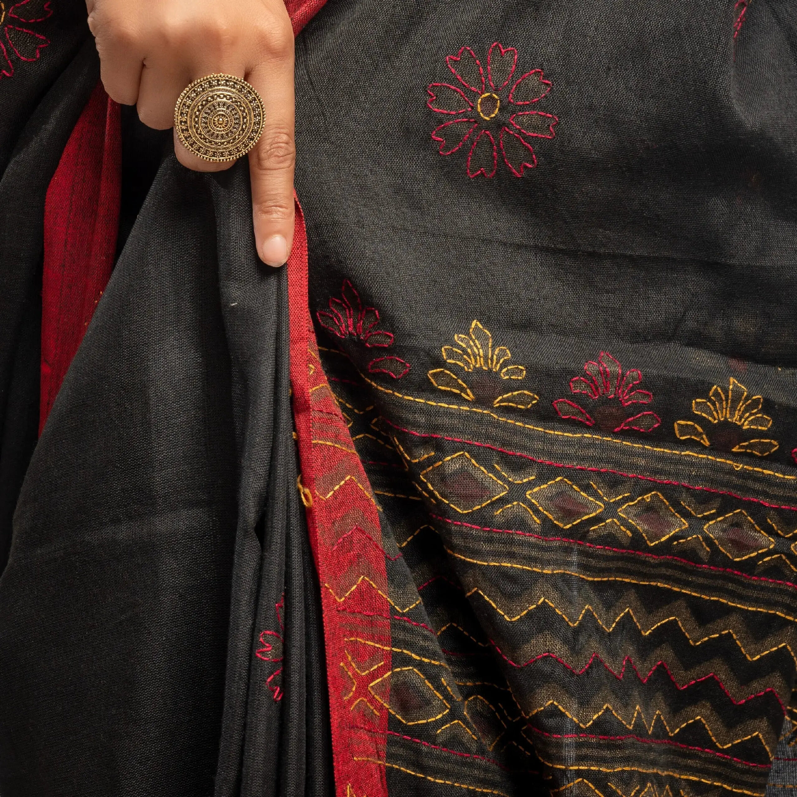 Hand Stitched Designer Saree With BP