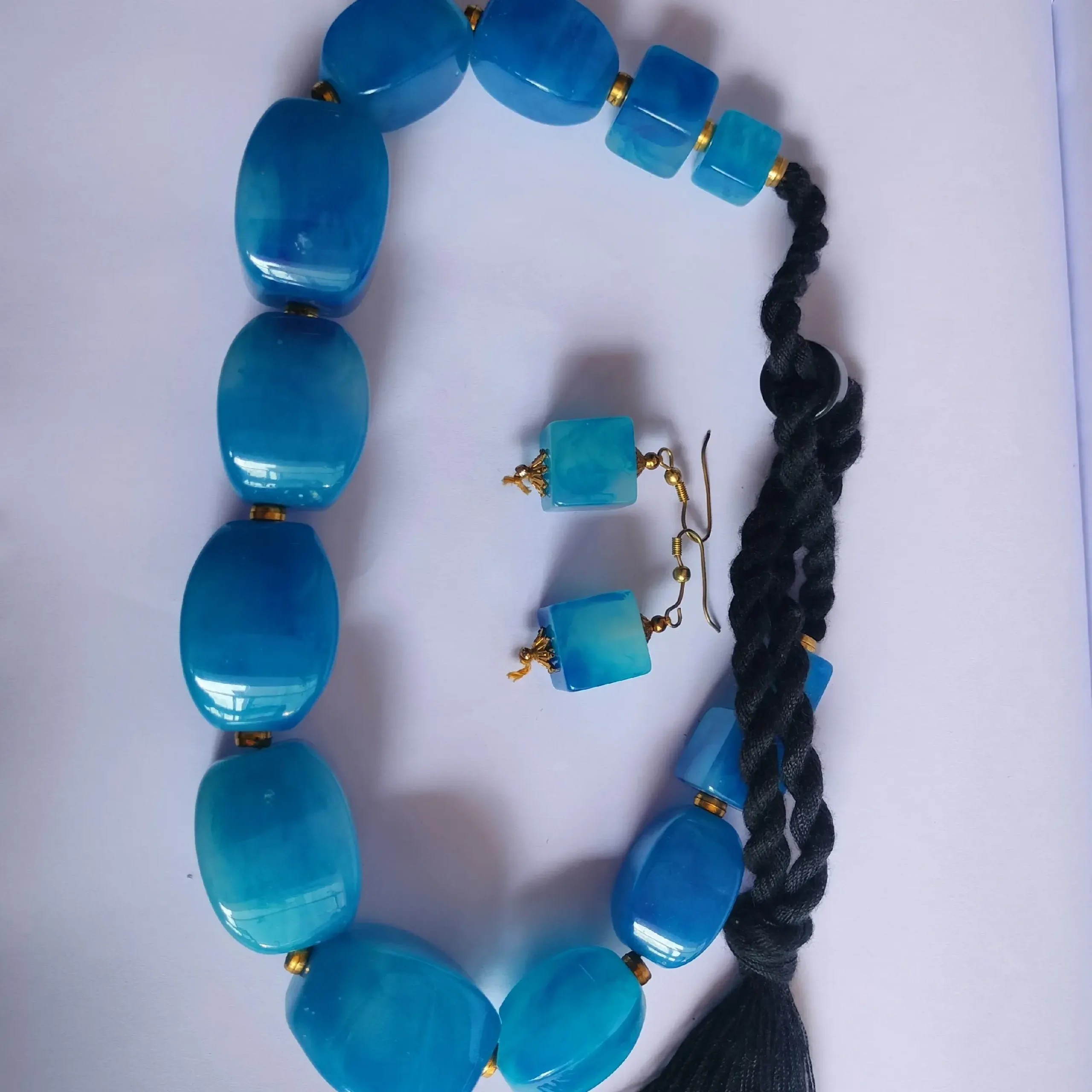 Blue Beads Costume Jewellery Set