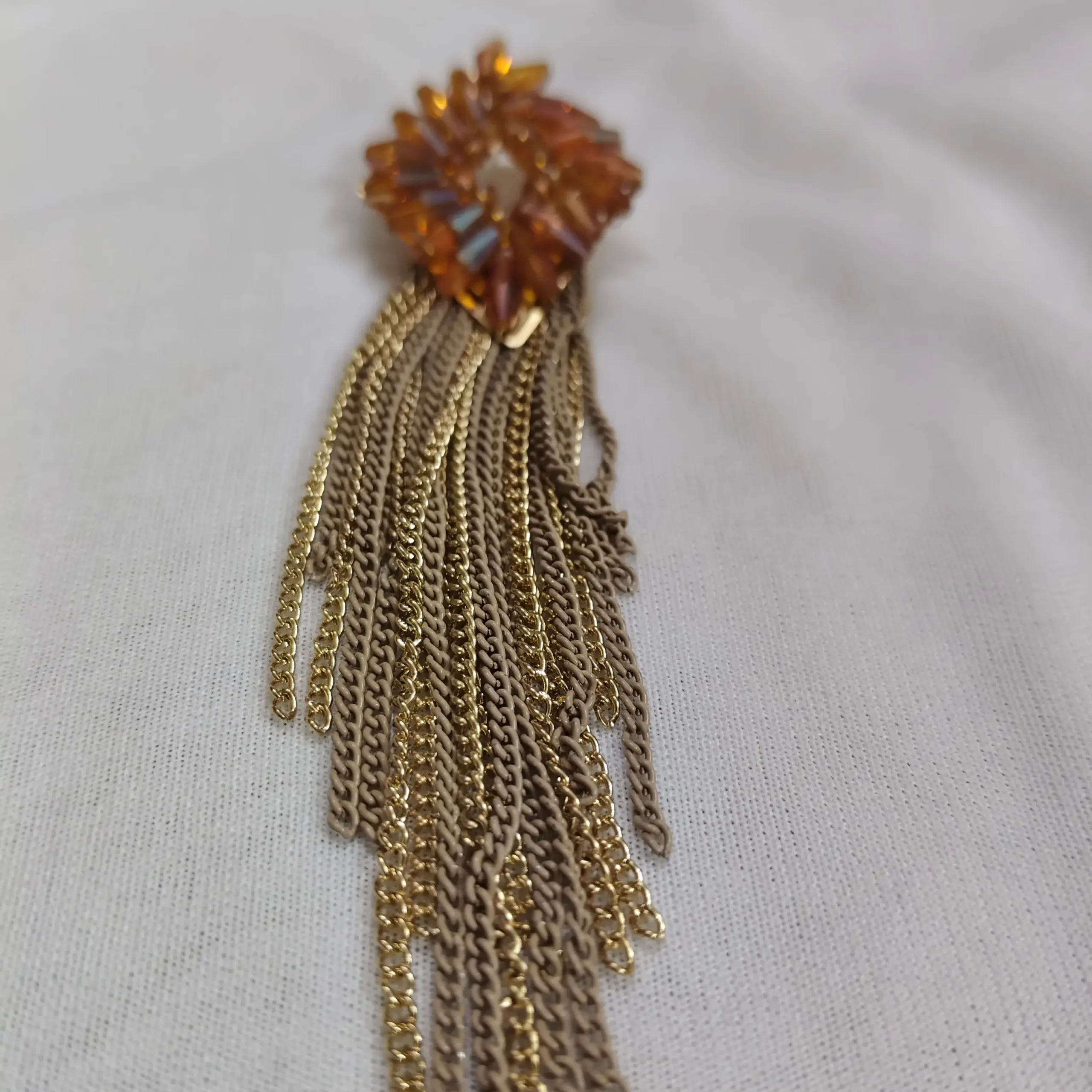 Crystal Stonned long stylish earrings