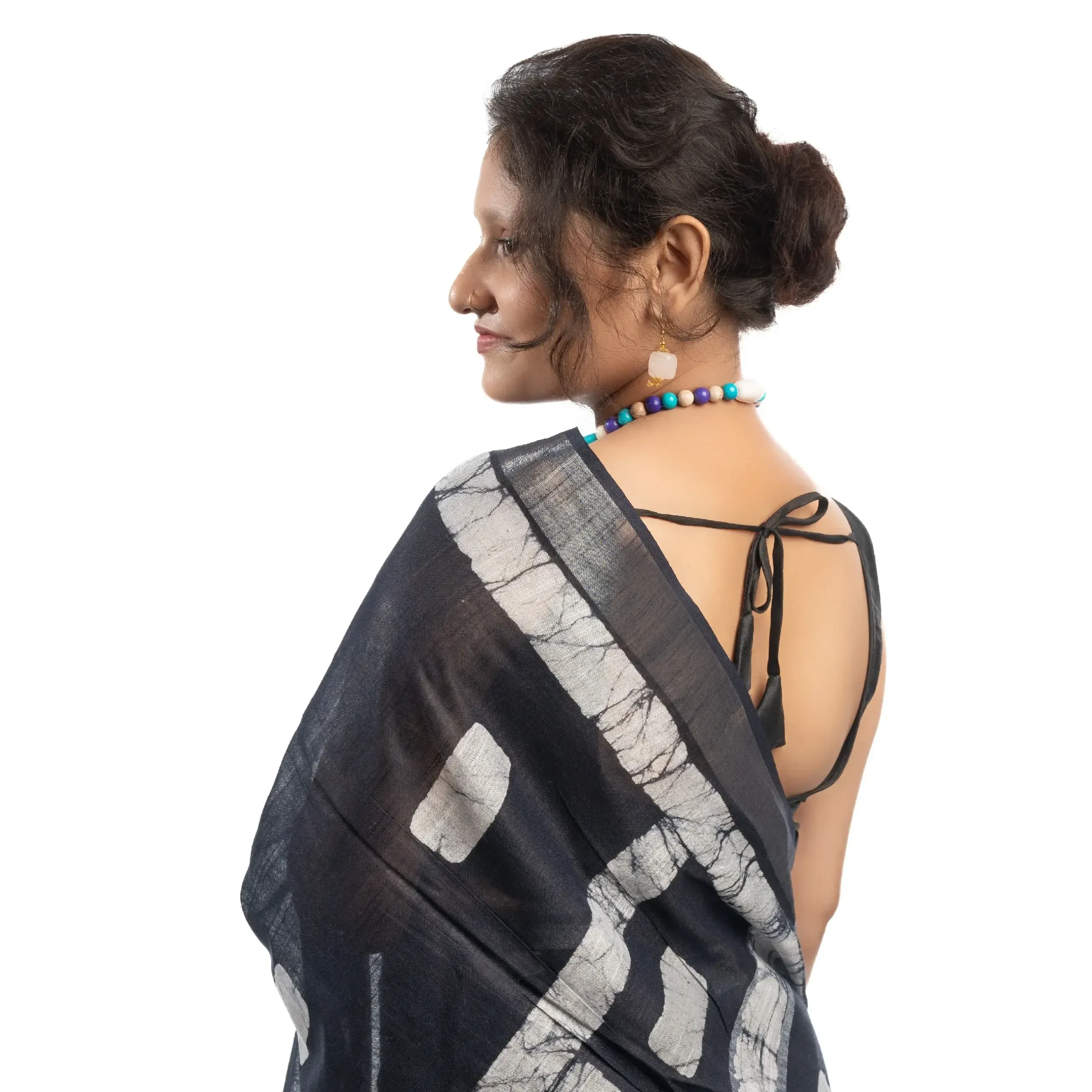 Boutique Printed Cotton Silk Saree With BP