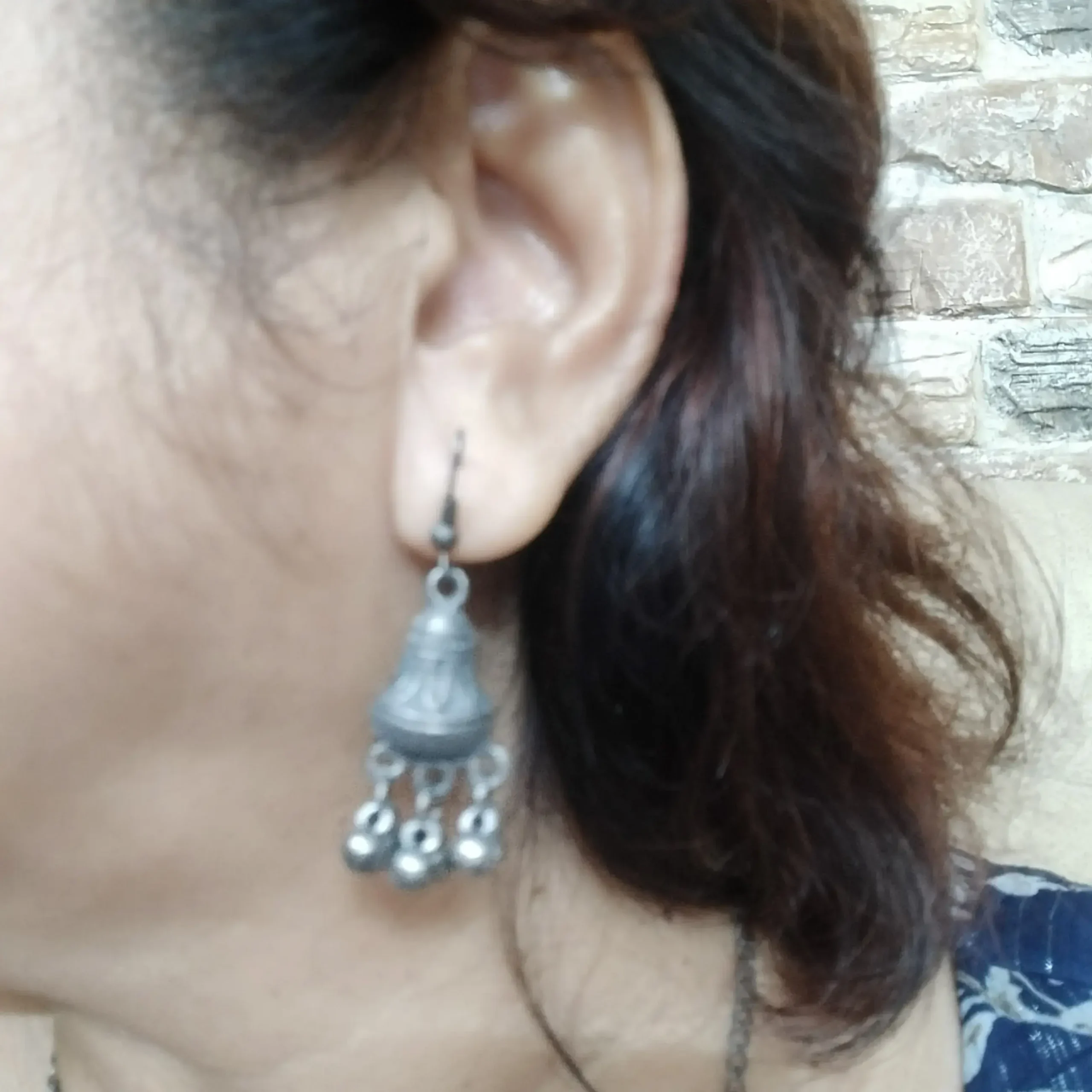 Black Oxidised Stylish Necklace With Earrings