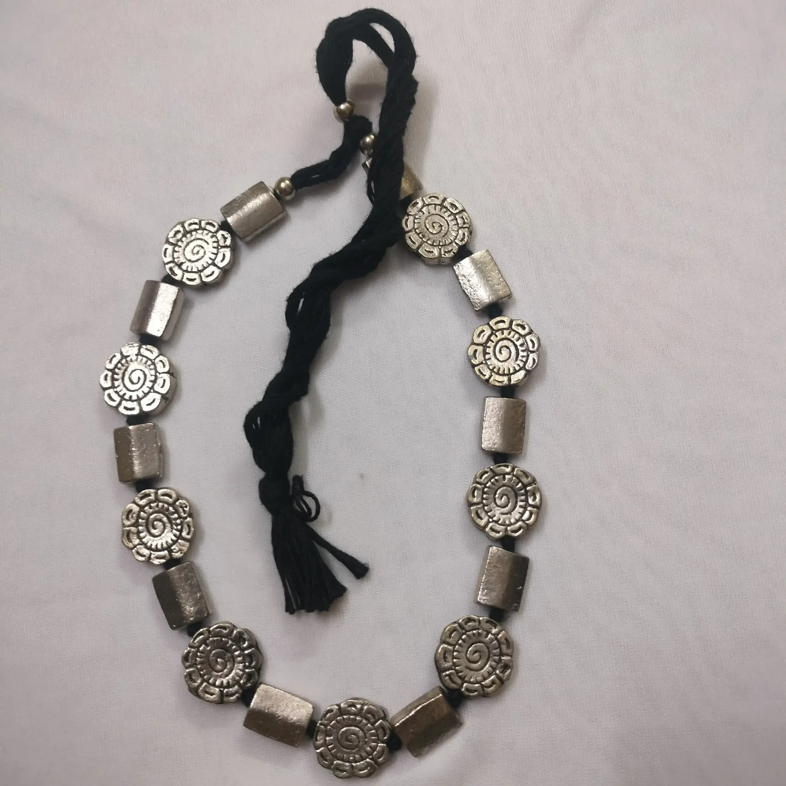 Oxidised Stylish Necklace With Earrings