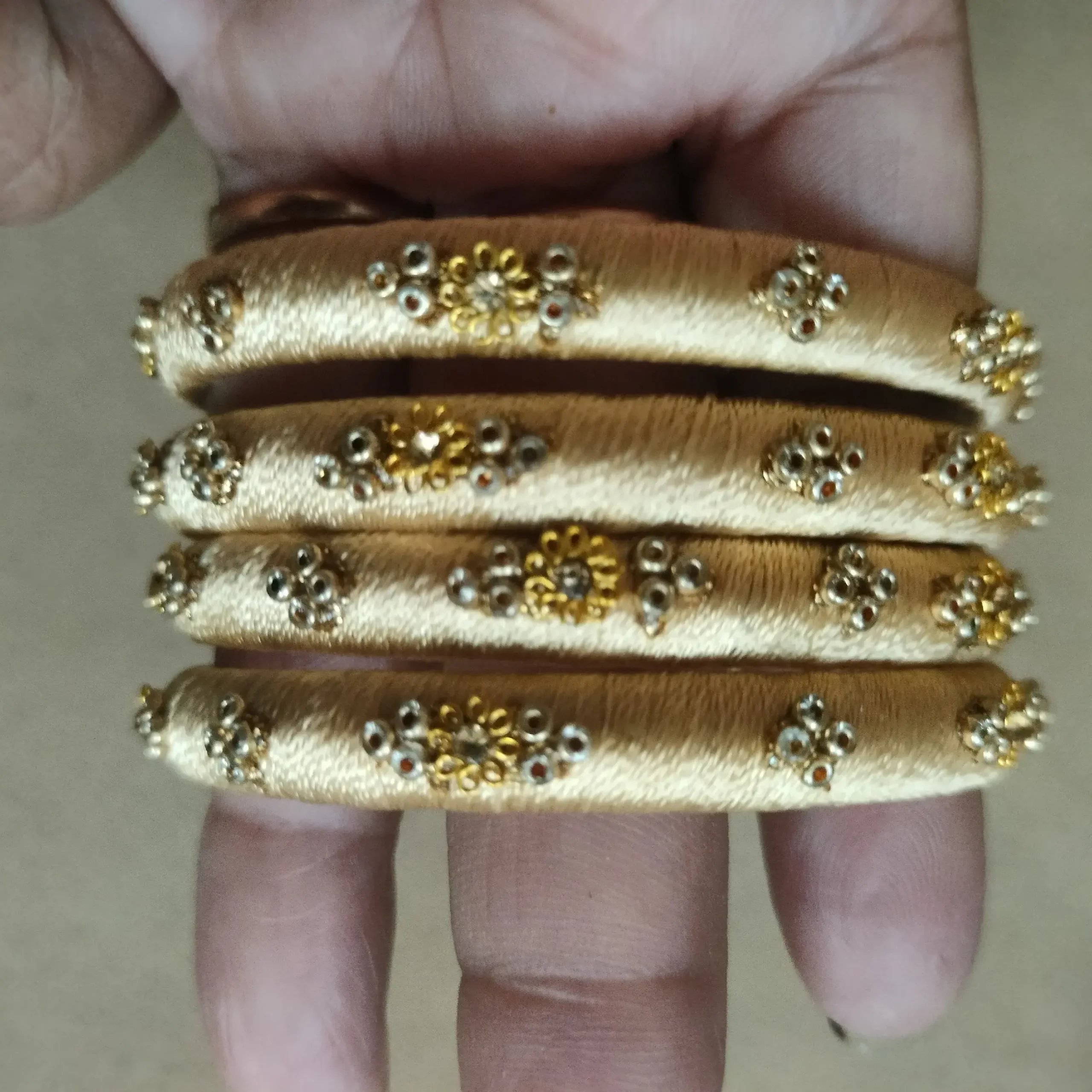 Multicolored Tribal Style Beads Choker With Earrings & Bangles Set