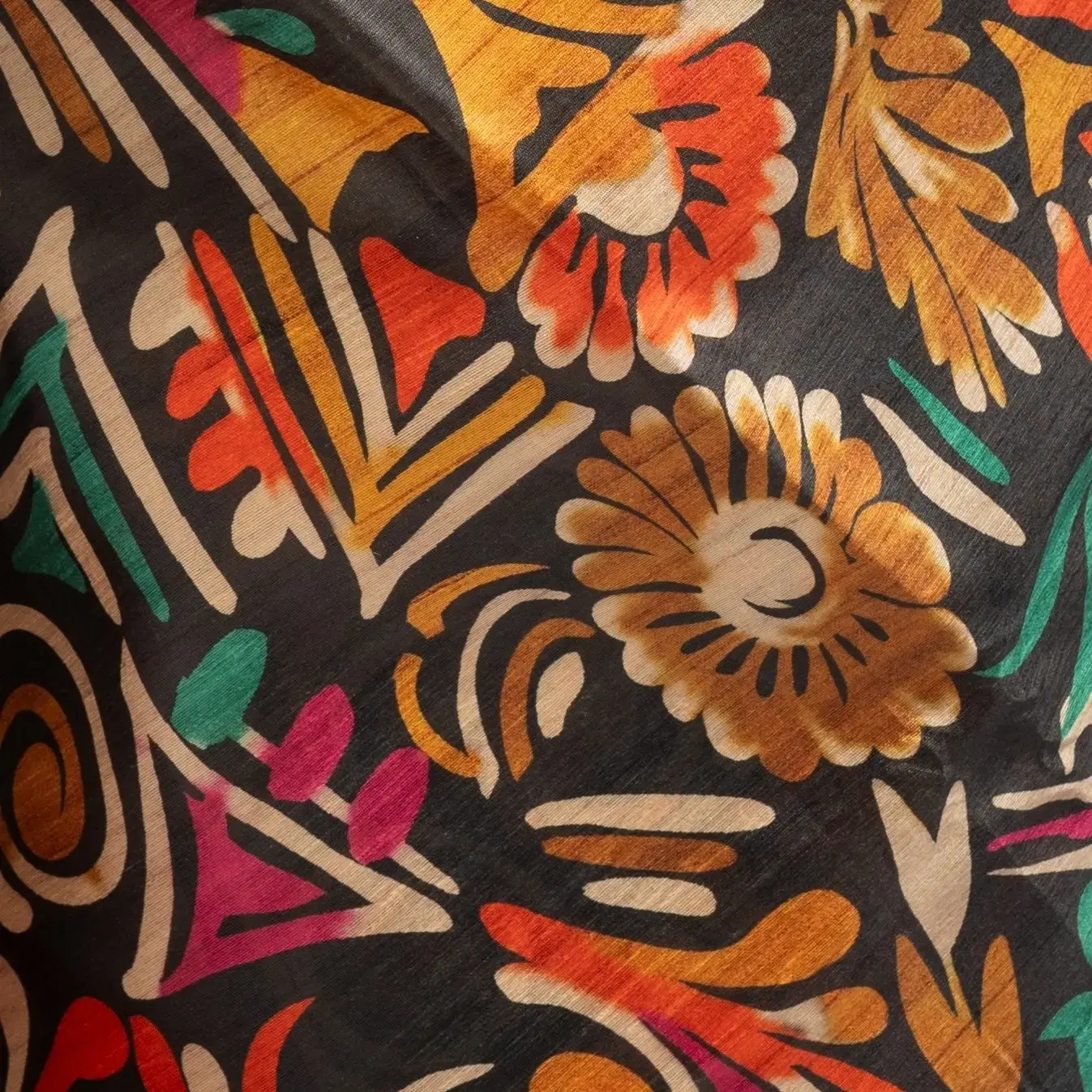 Boutique Printed Designer Silk Saree With BP