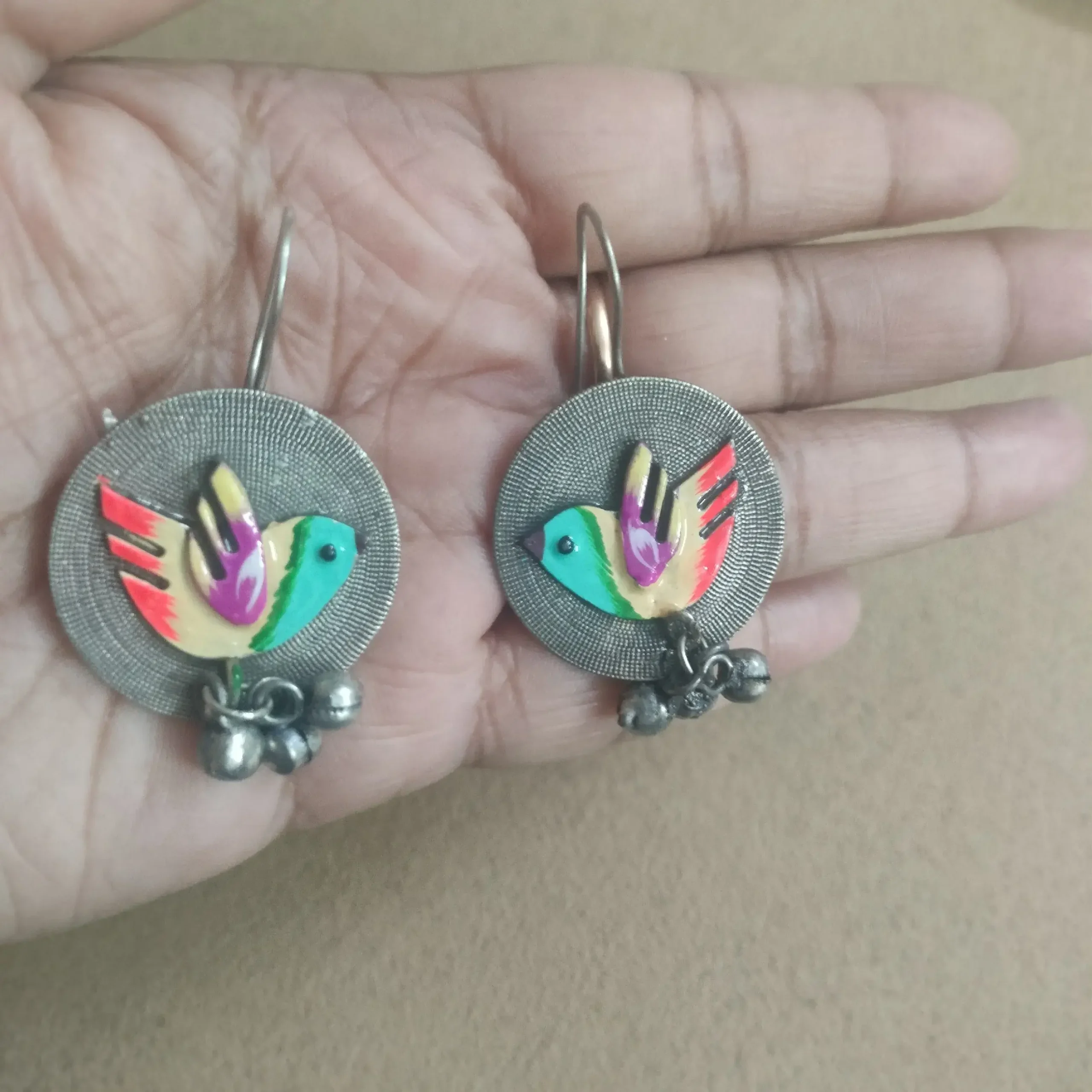 Designer Black Metal Earrings