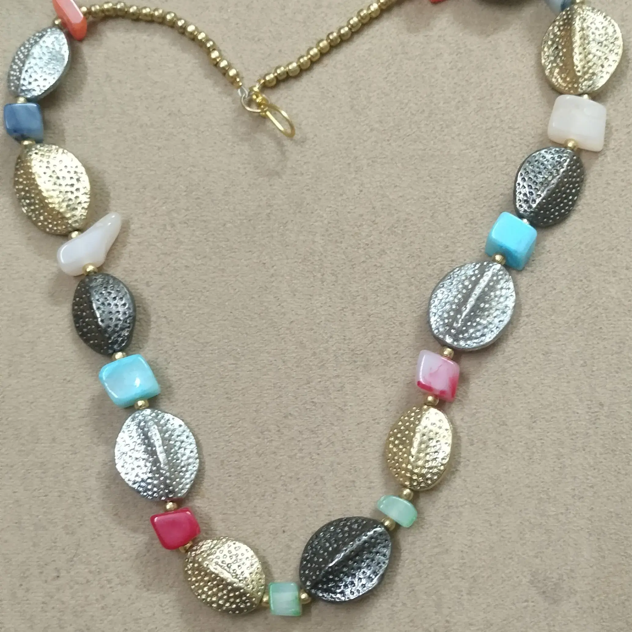 Multicolored Golden Silver Oxidised Stylish Necklace Set
