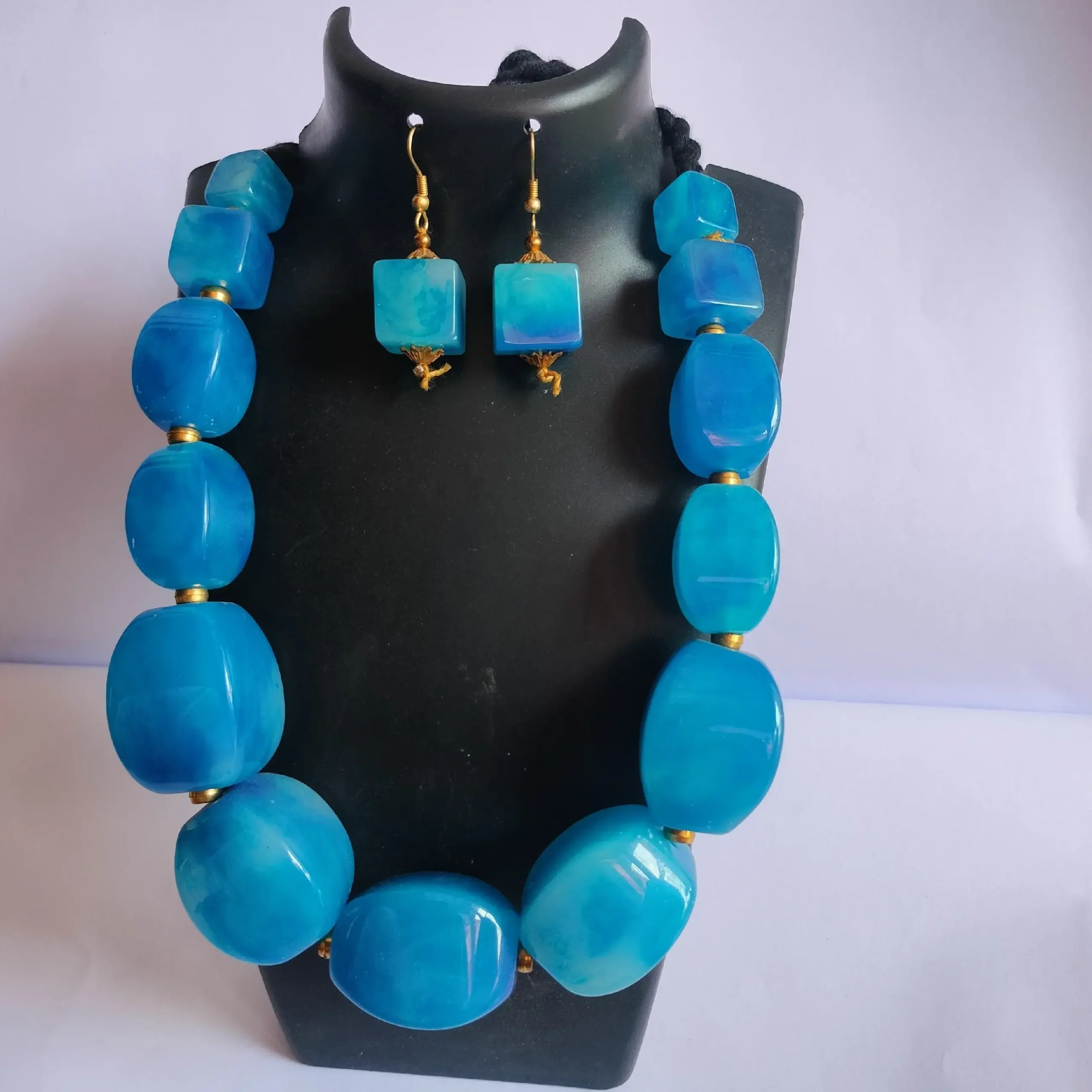 Blue Beads Costume Jewellery Set
