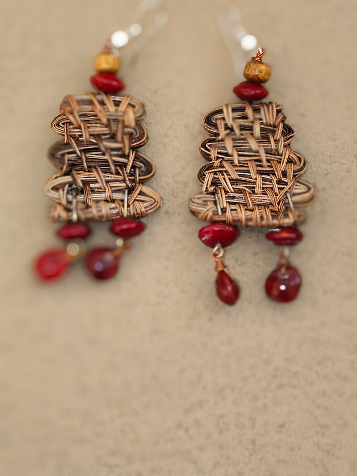 Designer ethnic wooden necklace set