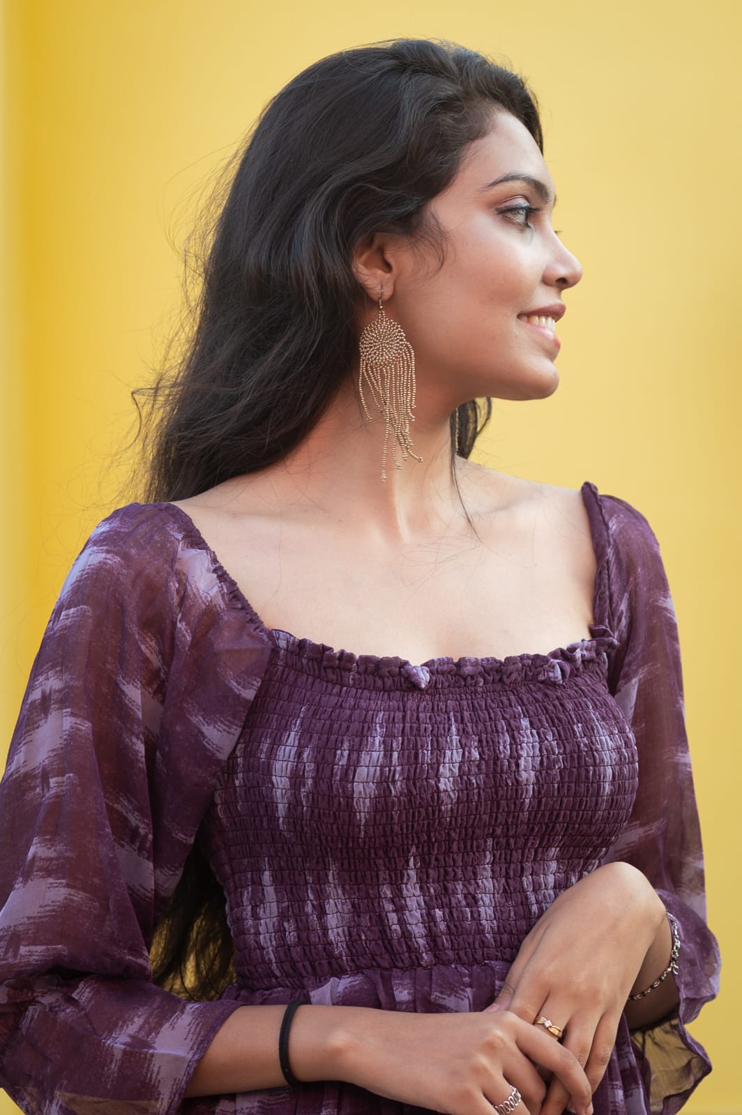 Stylish georgette silk designer frock