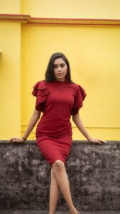 Short frock for party wear