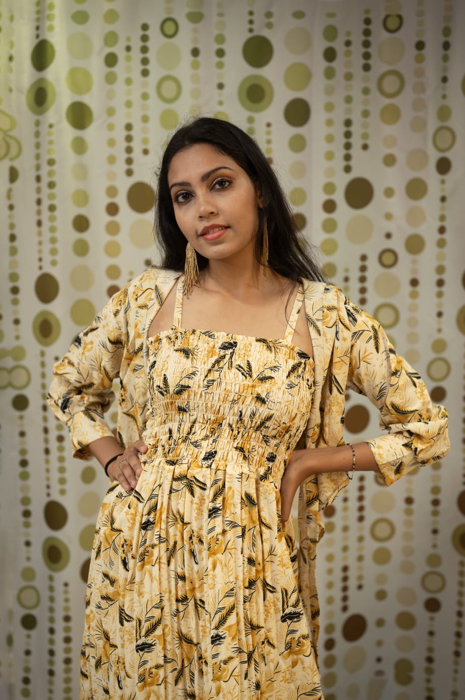 One piece with shrug party wear